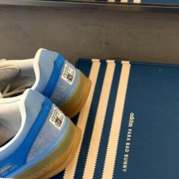 adidas Blue and White Platform Sneakers - Picture 3 of 5